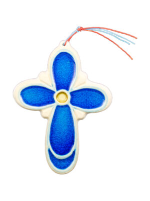 Oval ceramic cross